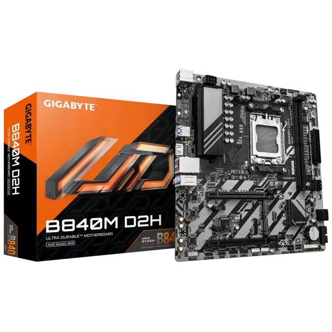Gigabyte B840M D2H ATX AM5 DDR5 2xM.2 PCIe 4.0
