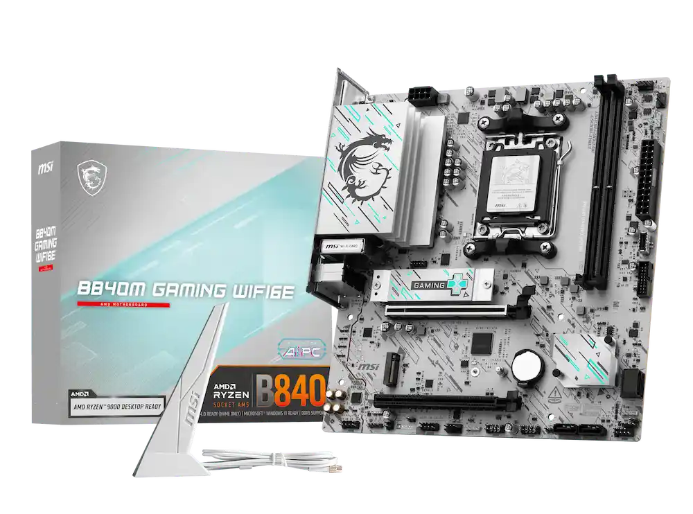 MSI GAMING B840M WIFI6E Micro-ATX AM5 DDR5 2xM.2 PCIe 4.0 WiFi 6E